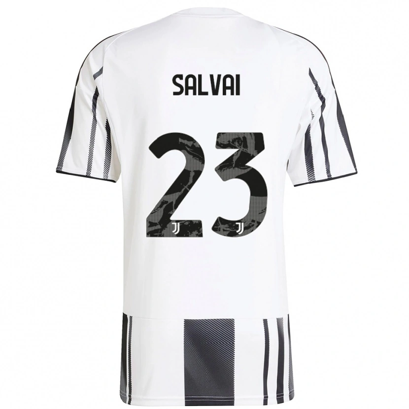 Danxen Femme Maillot Cecilia Salvai #23 Blanc Noir Tenues Domicile 2025/26 T-Shirt