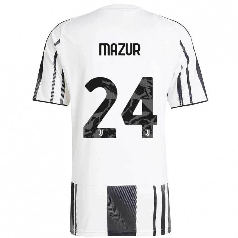 Danxen Femme Maillot Patryk Mazur #24 Blanc Noir Tenues Domicile 2025/26 T-Shirt