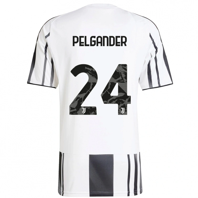 Danxen Femme Maillot Elsa Pelgander #24 Blanc Noir Tenues Domicile 2025/26 T-Shirt