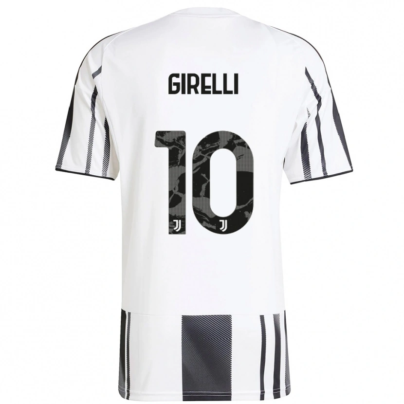 Danxen Femme Maillot Cristiana Girelli #10 Blanc Noir Tenues Domicile 2025/26 T-Shirt