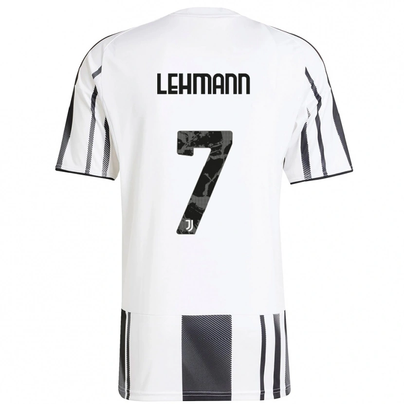 Danxen Femme Maillot Alisha Lehmann #7 Blanc Noir Tenues Domicile 2025/26 T-Shirt
