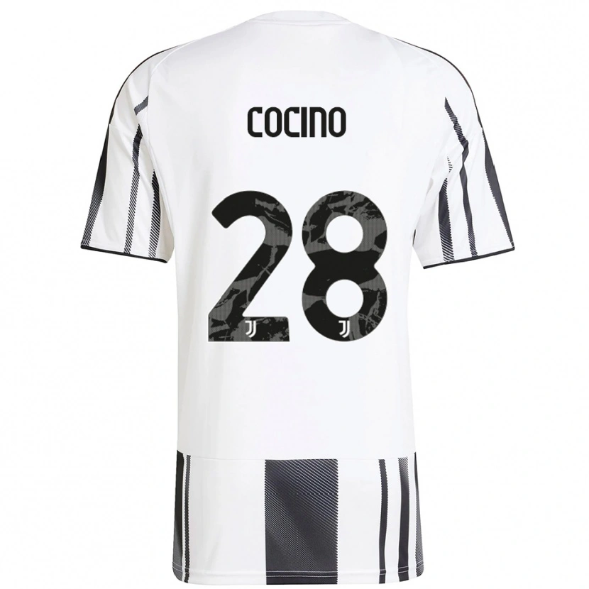Danxen Femme Maillot Martina Cocino #28 Blanc Noir Tenues Domicile 2025/26 T-Shirt