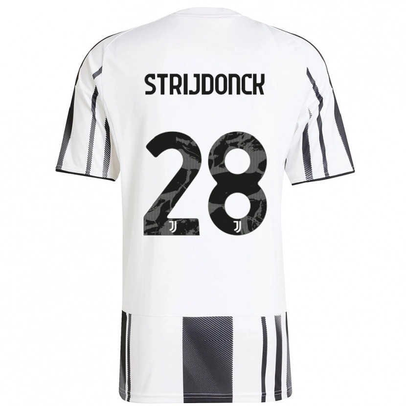Danxen Femme Maillot Bayron Strijdonck #28 Blanc Noir Tenues Domicile 2025/26 T-Shirt