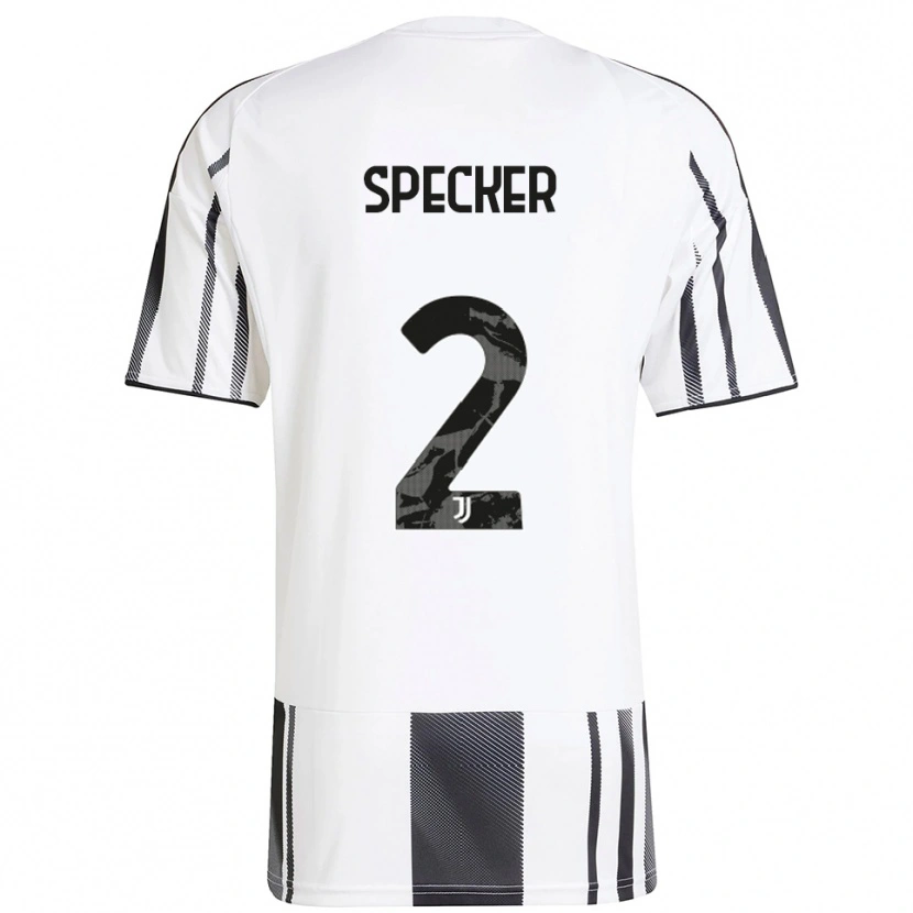 Danxen Femme Maillot Stefano Specker #2 Blanc Noir Tenues Domicile 2025/26 T-Shirt