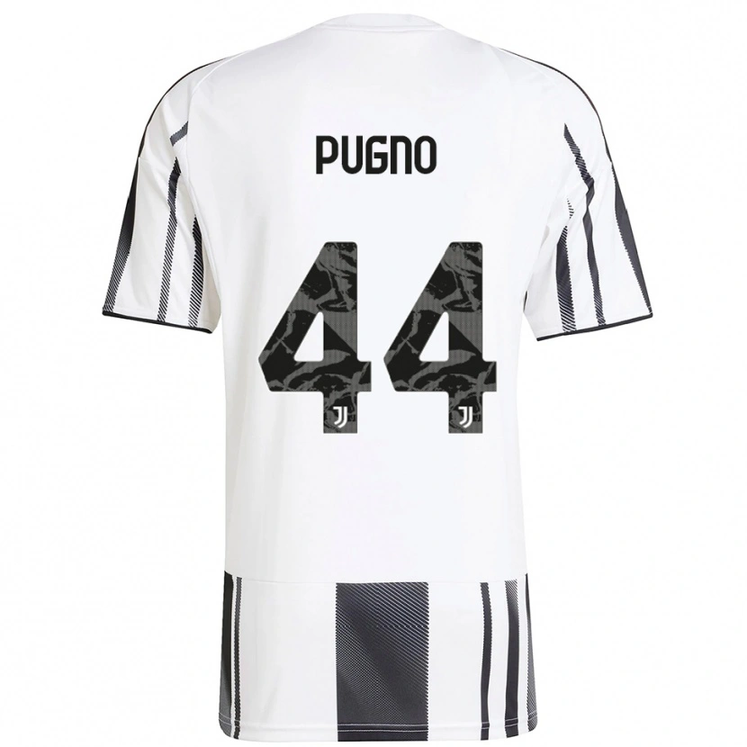 Danxen Femme Maillot Diego Pugno #44 Blanc Noir Tenues Domicile 2025/26 T-Shirt
