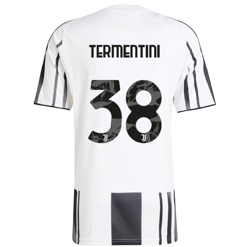 Danxen Femme Maillot Giorgia Termentini #38 Blanc Noir Tenues Domicile 2025/26 T-Shirt