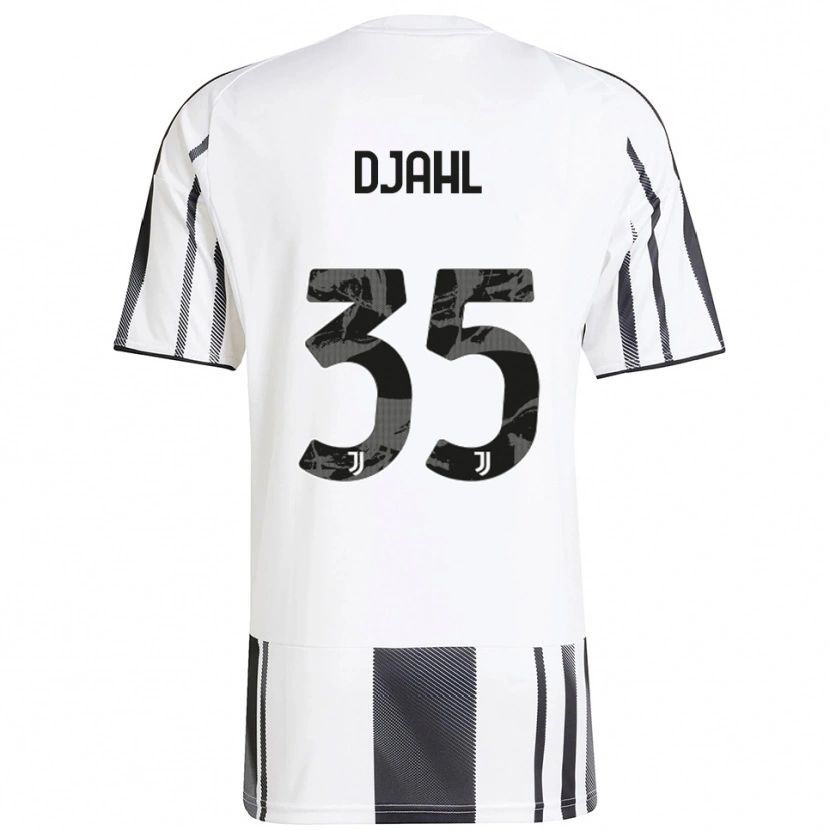 Danxen Femme Maillot Rayan Djahl #35 Blanc Noir Tenues Domicile 2025/26 T-Shirt