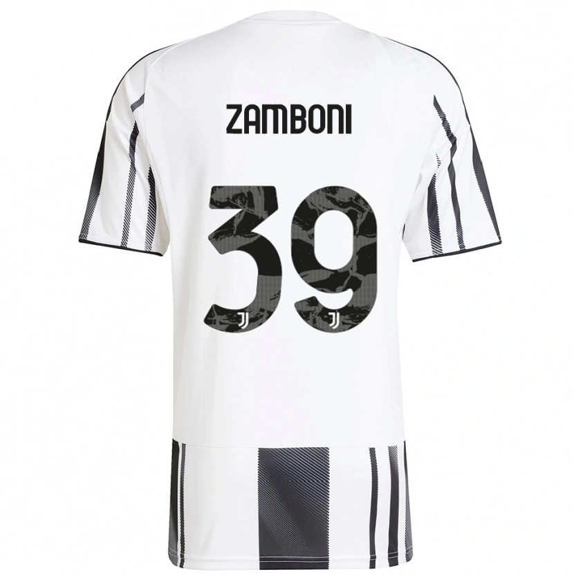 Danxen Femme Maillot Marta Zamboni #39 Blanc Noir Tenues Domicile 2025/26 T-Shirt