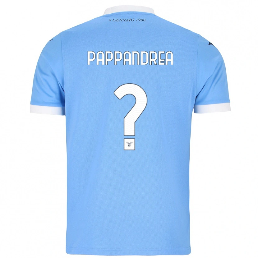 Danxen Femme Maillot Filippo Pappandrea #0 Bleu Ciel Blanc Tenues Domicile 2025/26 T-Shirt