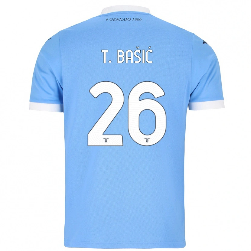 Danxen Femme Maillot Toma Bašić #26 Bleu Ciel Blanc Tenues Domicile 2025/26 T-Shirt