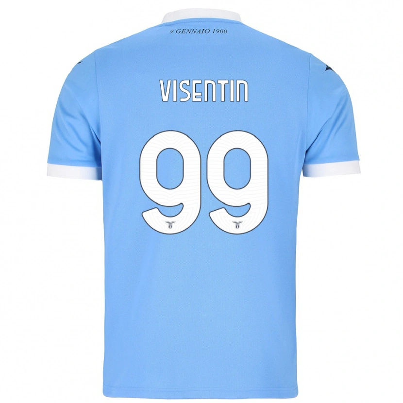 Danxen Femme Maillot Noemi Visentin #99 Bleu Ciel Blanc Tenues Domicile 2025/26 T-Shirt