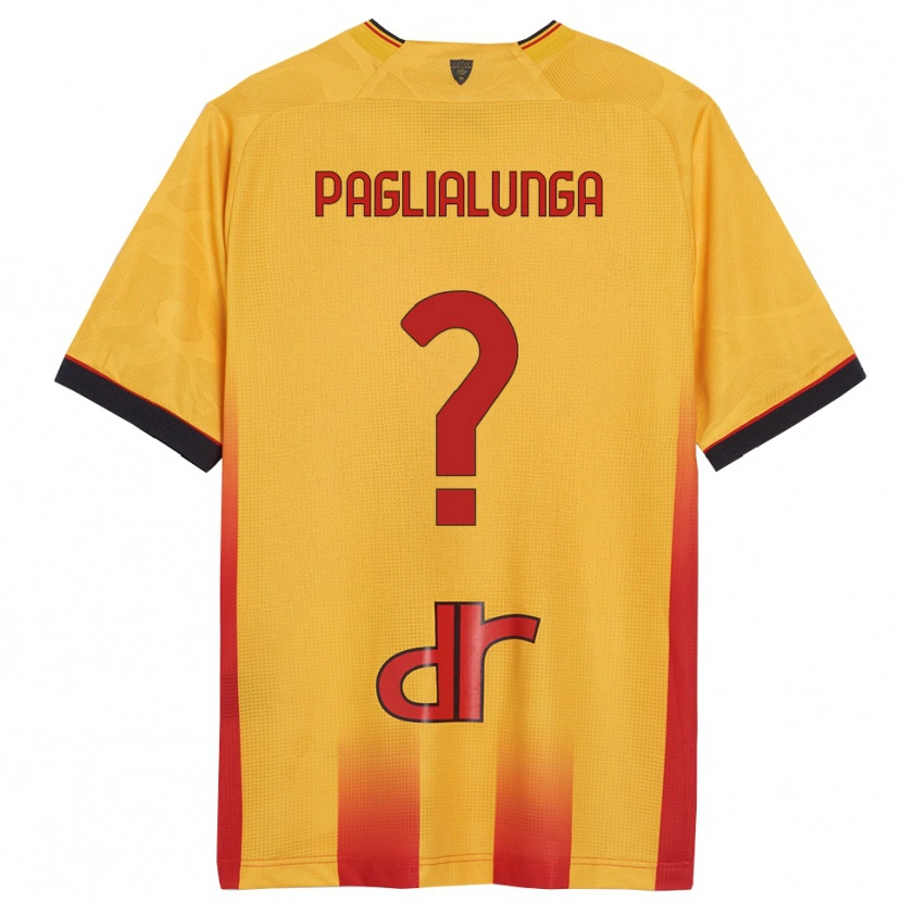 Danxen Femme Maillot Robert Paglialunga #0 Jaune Orange Tenues Domicile 2025/26 T-Shirt