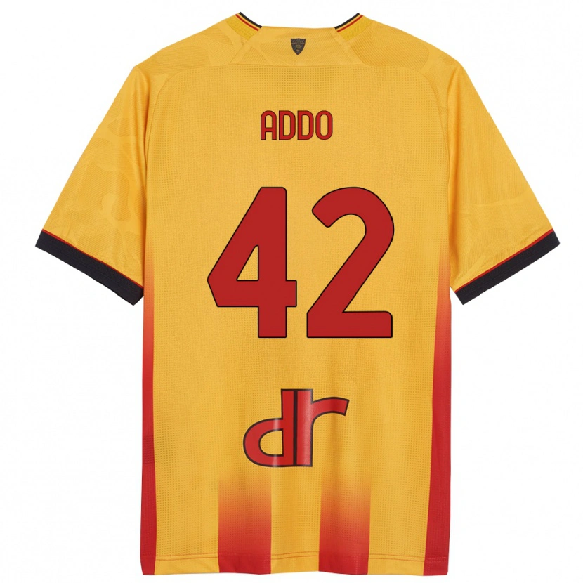 Danxen Femme Maillot Vernon Addo #42 Jaune Orange Tenues Domicile 2025/26 T-Shirt