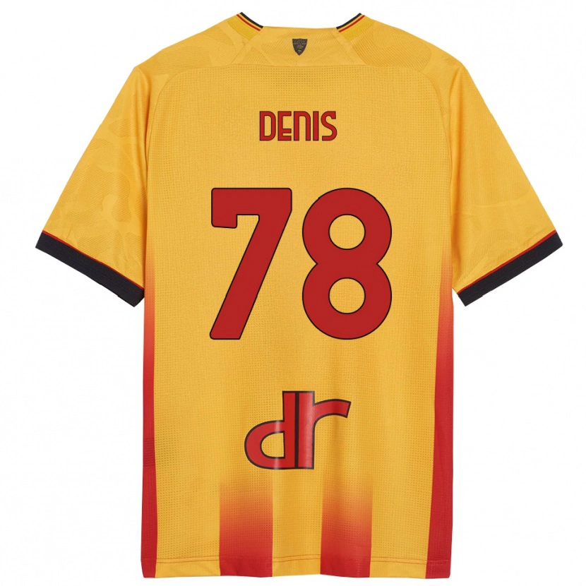 Danxen Femme Maillot Max Denis #78 Jaune Orange Tenues Domicile 2025/26 T-Shirt