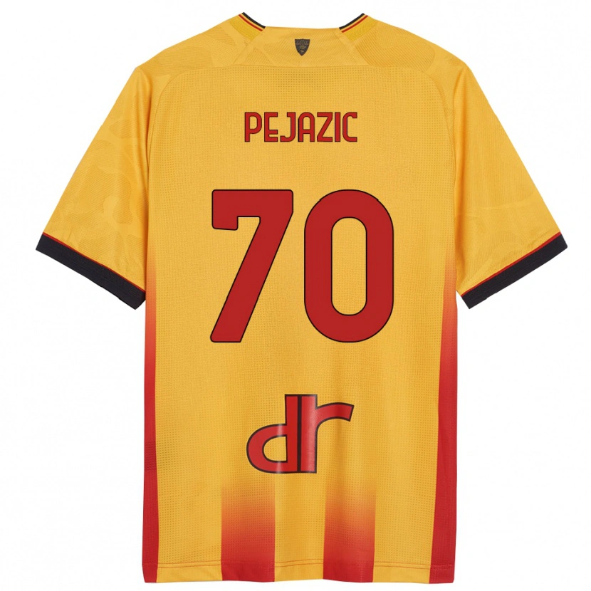 Danxen Femme Maillot Mario Pejazic #70 Jaune Orange Tenues Domicile 2025/26 T-Shirt
