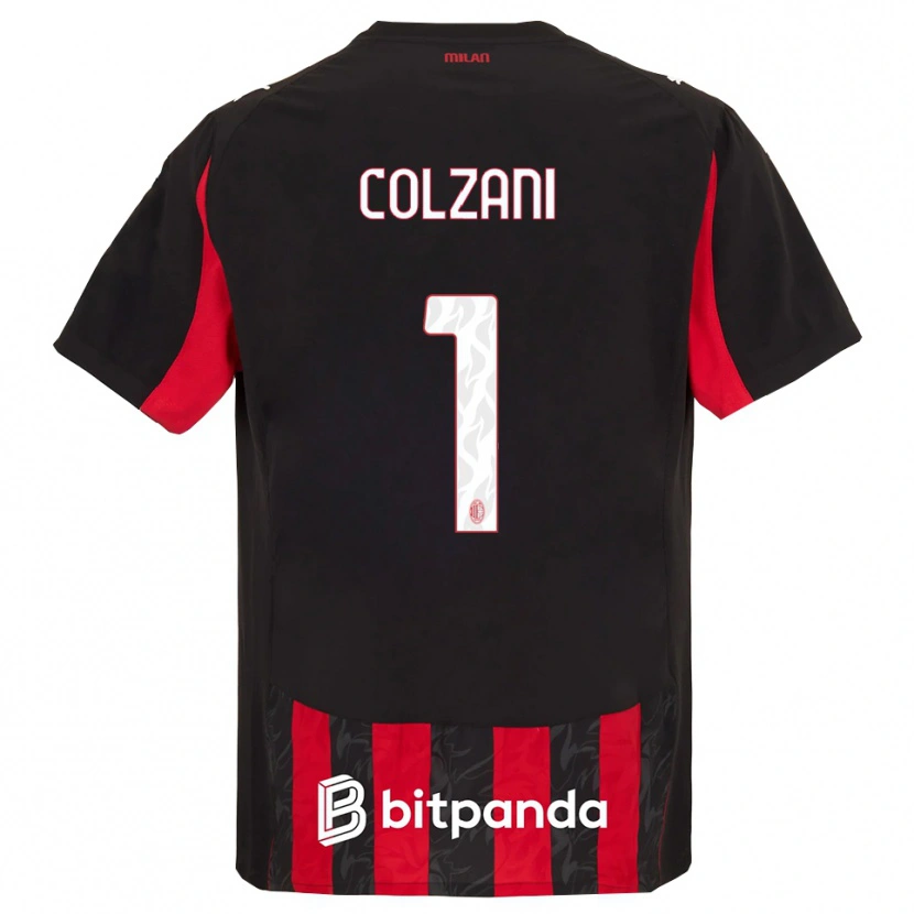 Danxen Femme Maillot Edoardo Colzani #1 Rouge Noir Tenues Domicile 2025/26 T-Shirt