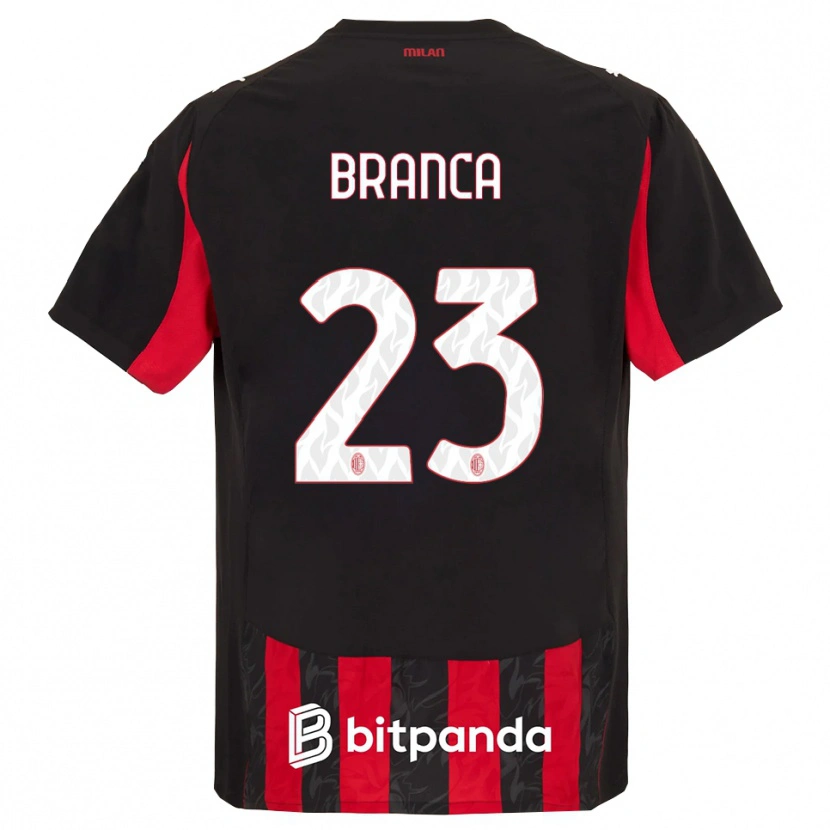 Danxen Femme Maillot Simone Branca #23 Rouge Noir Tenues Domicile 2025/26 T-Shirt