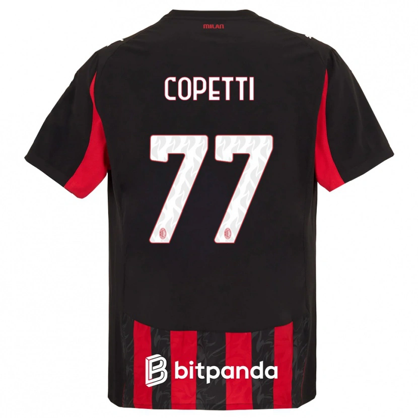 Danxen Femme Maillot Matilde Copetti #77 Rouge Noir Tenues Domicile 2025/26 T-Shirt