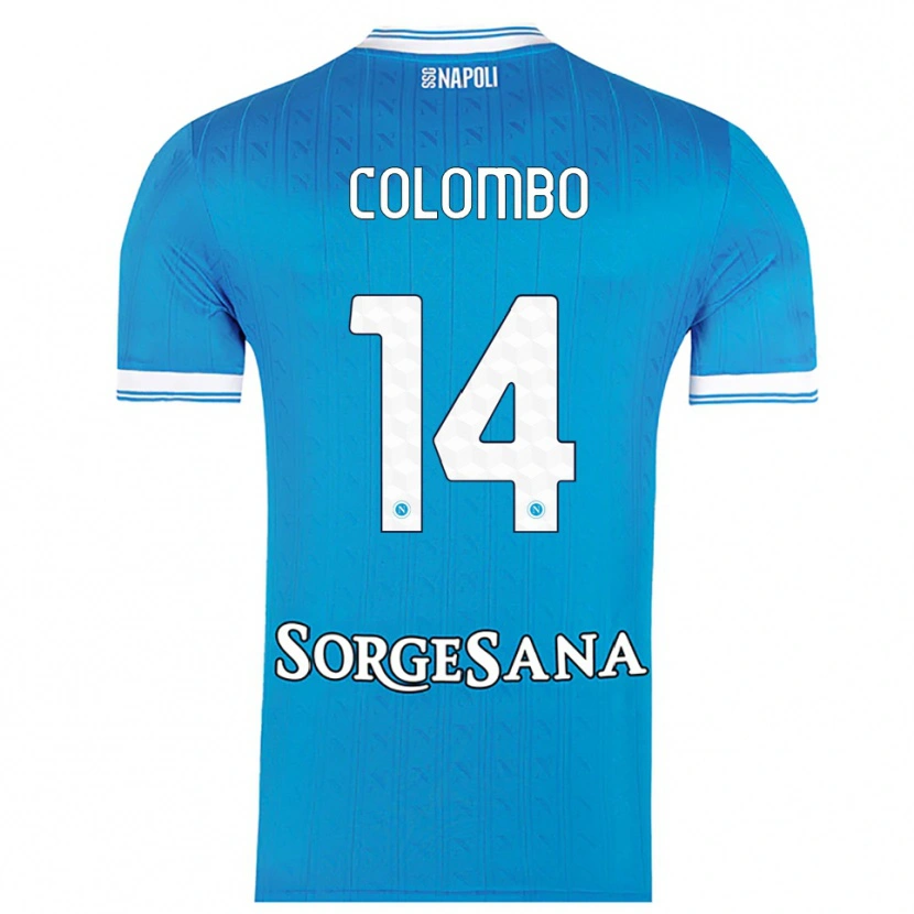 Danxen Femme Maillot Sofia Colombo #14 Bleu Ciel Blanc Tenues Domicile 2025/26 T-Shirt
