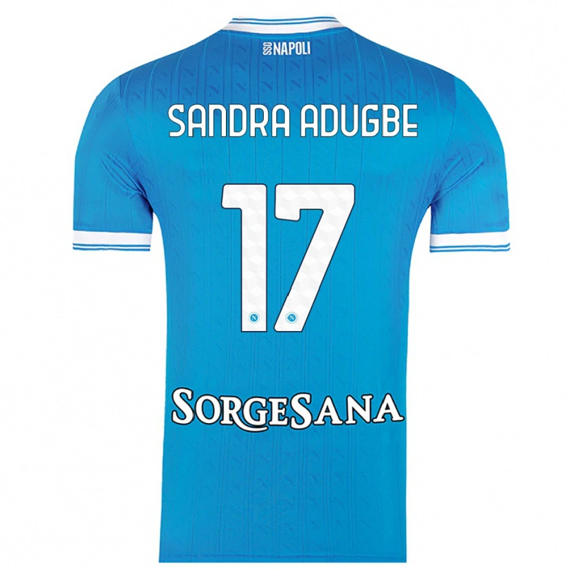 Danxen Femme Maillot Olamide Sandra Adugbe #17 Bleu Ciel Blanc Tenues Domicile 2025/26 T-Shirt
