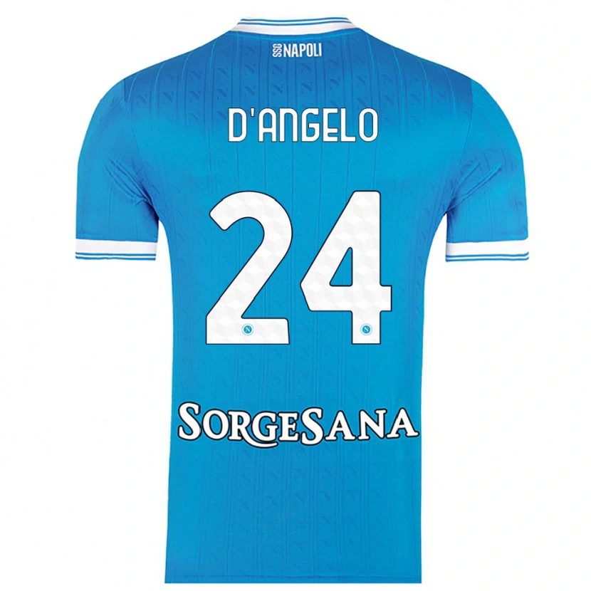 Danxen Femme Maillot Alessia D'angelo #24 Bleu Ciel Blanc Tenues Domicile 2025/26 T-Shirt