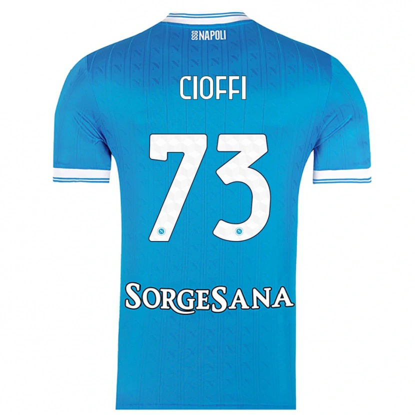 Danxen Femme Maillot Antonio Cioffi #73 Bleu Ciel Blanc Tenues Domicile 2025/26 T-Shirt