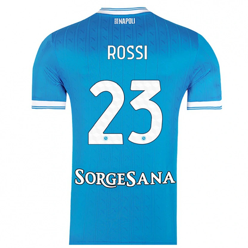 Danxen Femme Maillot Leonardo Rossi #23 Bleu Ciel Blanc Tenues Domicile 2025/26 T-Shirt