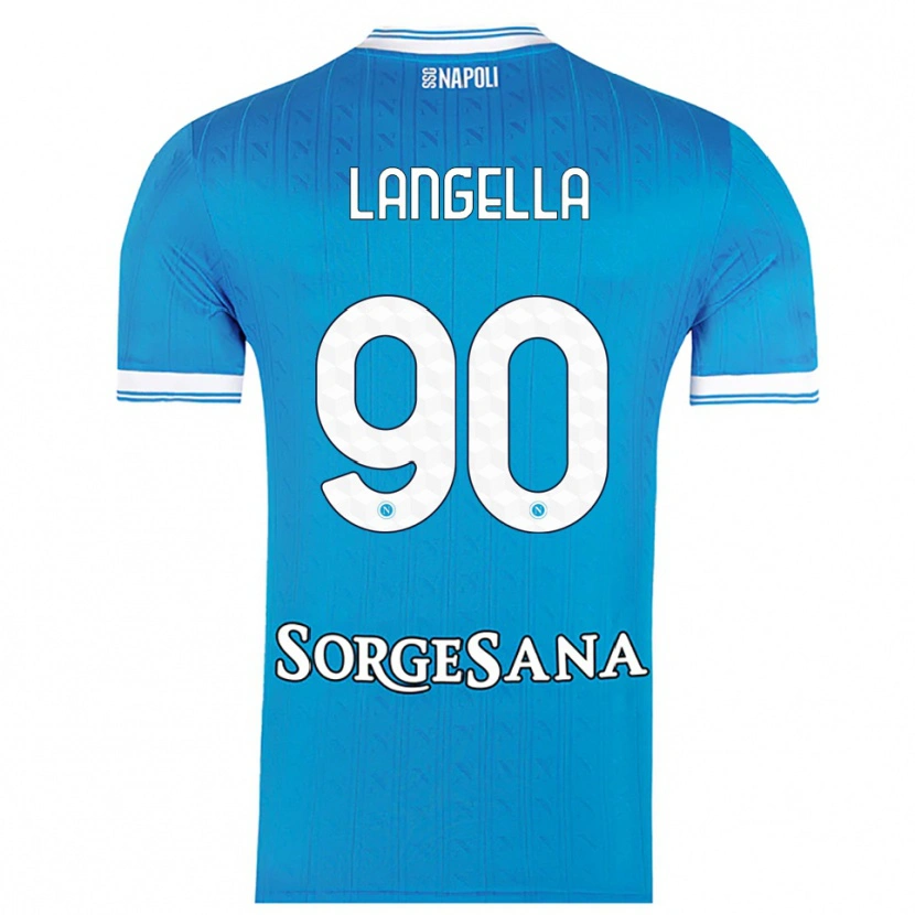 Danxen Femme Maillot Gabriella Langella #90 Bleu Ciel Blanc Tenues Domicile 2025/26 T-Shirt