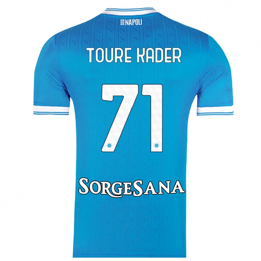 Danxen Femme Maillot Aziz Toure Kader #71 Bleu Ciel Blanc Tenues Domicile 2025/26 T-Shirt
