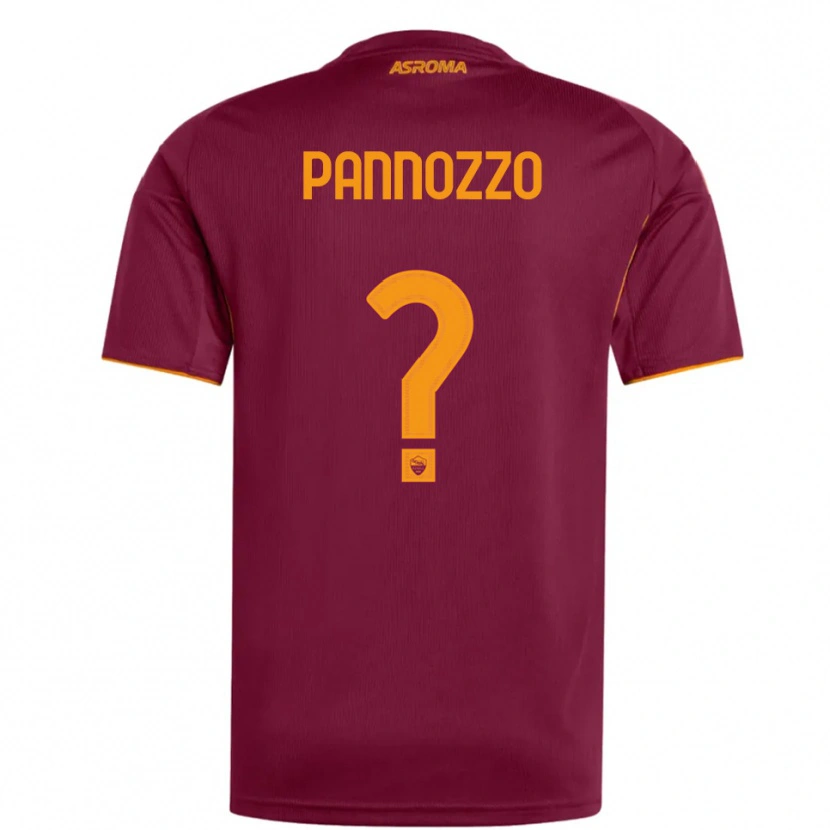 Danxen Femme Maillot Nicolò Pannozzo #0 Bourgogne Orange Tenues Domicile 2025/26 T-Shirt
