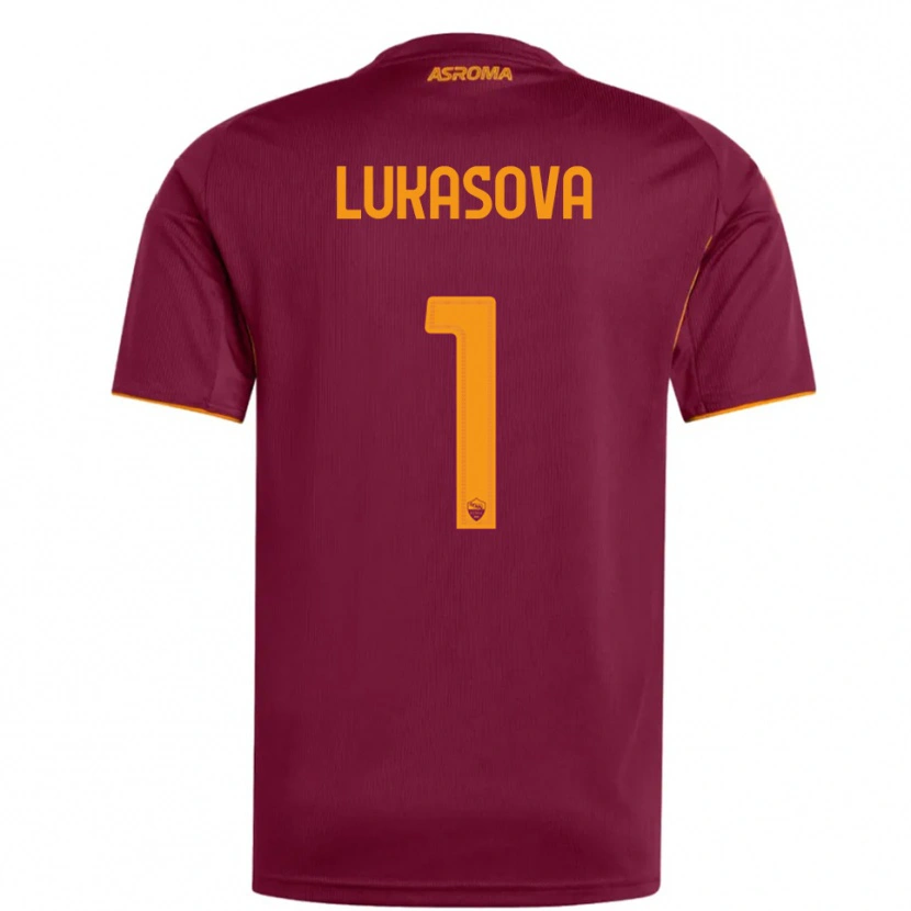 Danxen Femme Maillot Olivie Lukášová #1 Bourgogne Orange Tenues Domicile 2025/26 T-Shirt