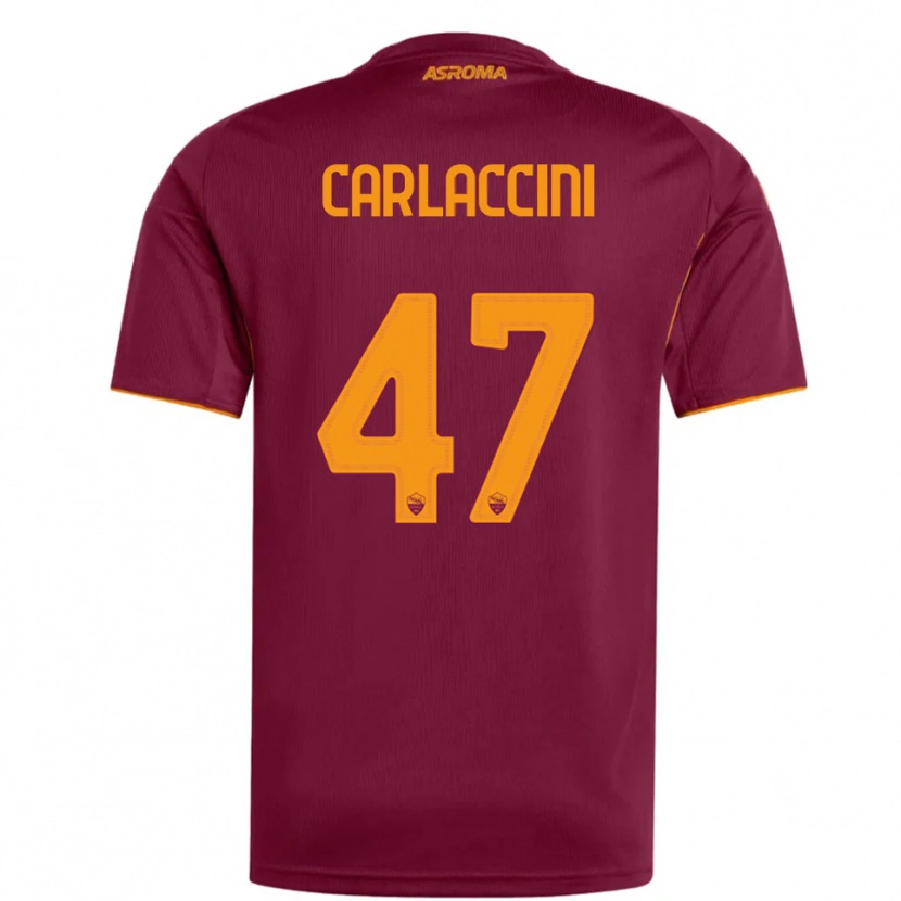 Danxen Femme Maillot Samuele Carlaccini #47 Bourgogne Orange Tenues Domicile 2025/26 T-Shirt