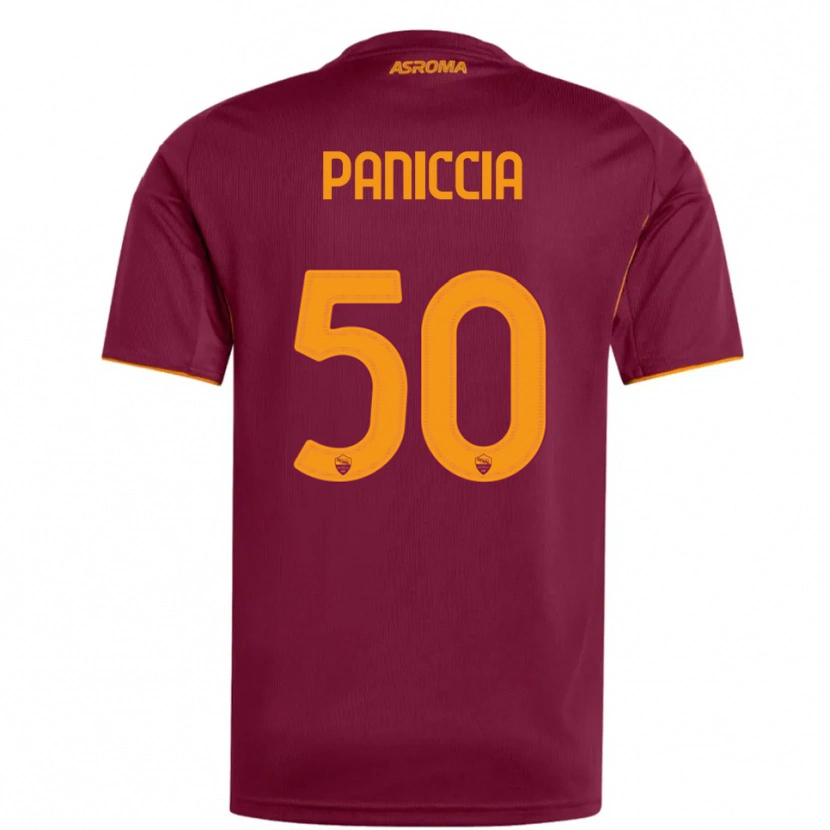 Danxen Femme Maillot Martina Paniccia #50 Bourgogne Orange Tenues Domicile 2025/26 T-Shirt