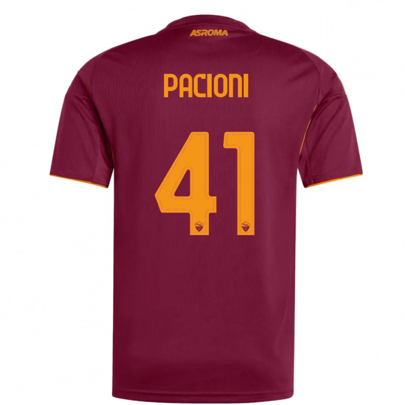 Danxen Femme Maillot Eleonora Pacioni #41 Bourgogne Orange Tenues Domicile 2025/26 T-Shirt