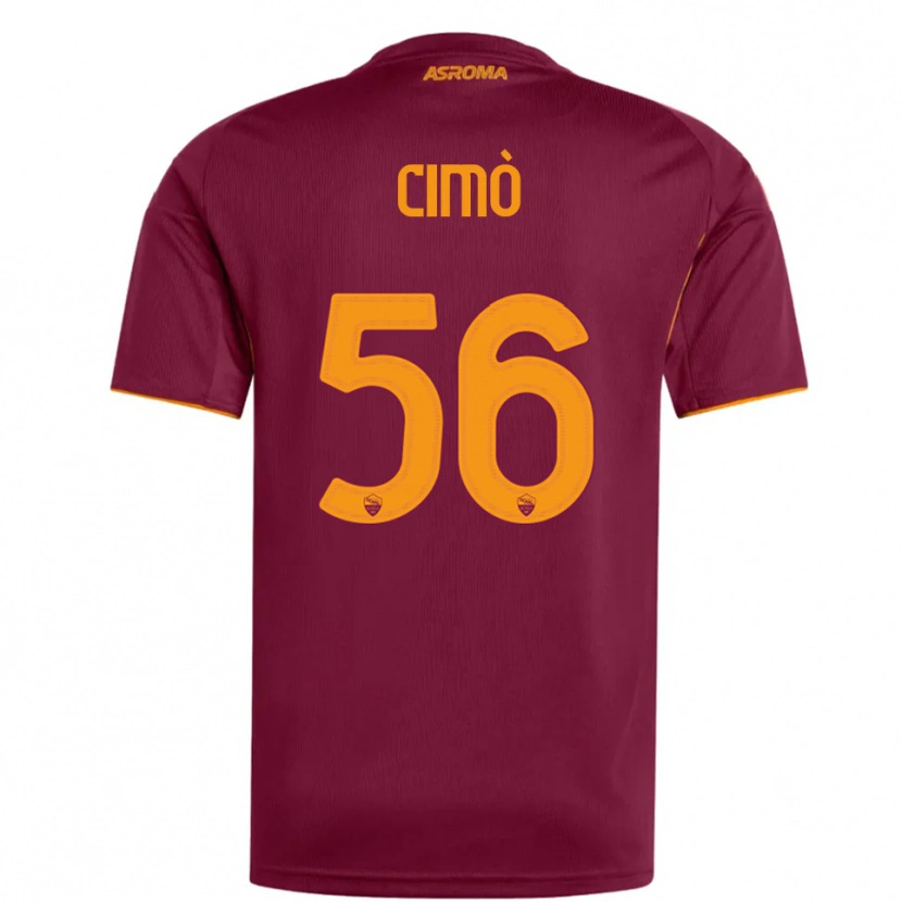 Danxen Femme Maillot Giada Cimò #56 Bourgogne Orange Tenues Domicile 2025/26 T-Shirt