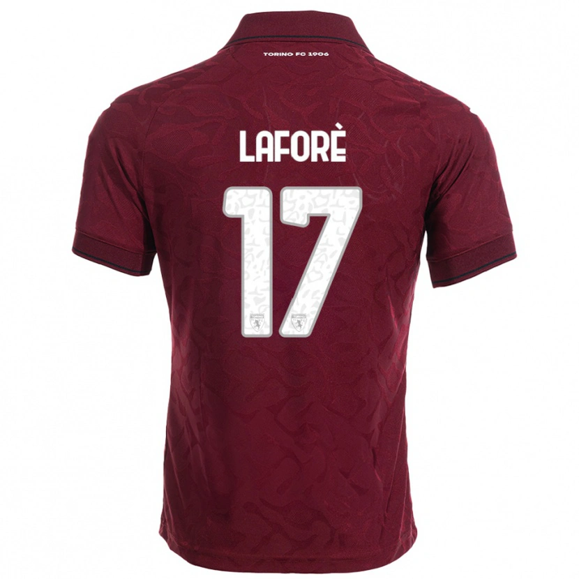 Danxen Femme Maillot Bladis Laforè #17 Bourgogne Blanc Tenues Domicile 2025/26 T-Shirt