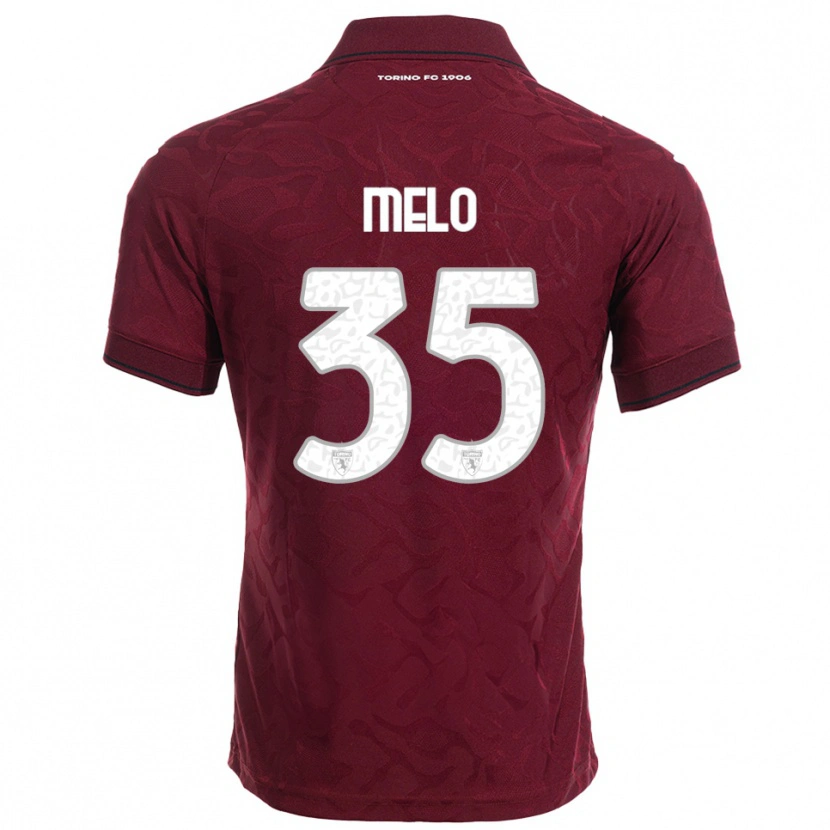 Danxen Femme Maillot Rafael Melo #35 Bourgogne Blanc Tenues Domicile 2025/26 T-Shirt