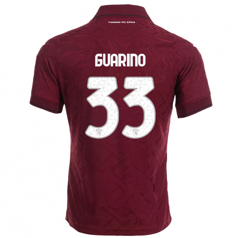 Danxen Femme Maillot Rita Guarino #33 Bourgogne Blanc Tenues Domicile 2025/26 T-Shirt