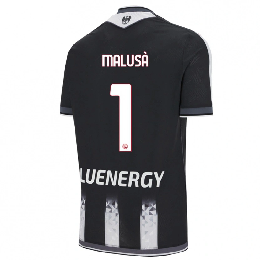 Danxen Femme Maillot Joel Malusà #1 Noir Blanc Tenues Domicile 2025/26 T-Shirt