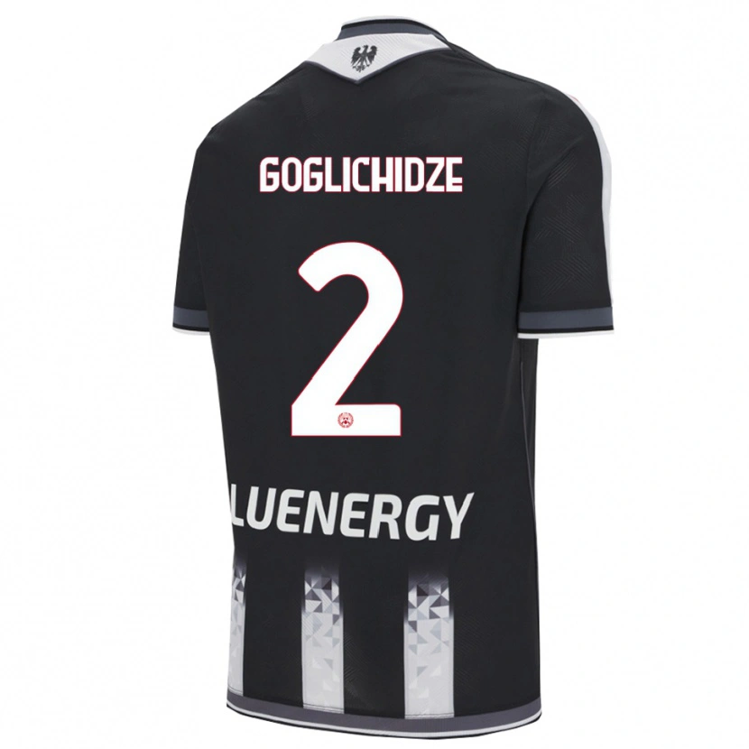 Danxen Femme Maillot Saba Goglichidze #2 Noir Blanc Tenues Domicile 2025/26 T-Shirt