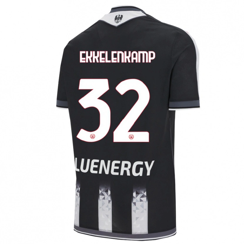 Danxen Femme Maillot Jurgen Ekkelenkamp #32 Noir Blanc Tenues Domicile 2025/26 T-Shirt