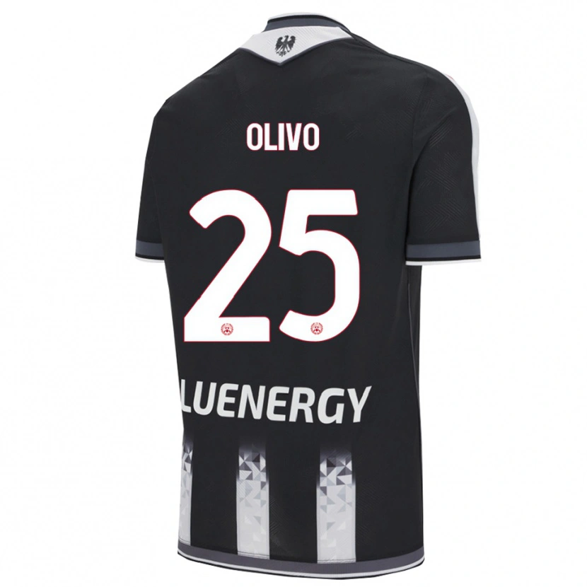Danxen Femme Maillot Gioele Olivo #25 Noir Blanc Tenues Domicile 2025/26 T-Shirt