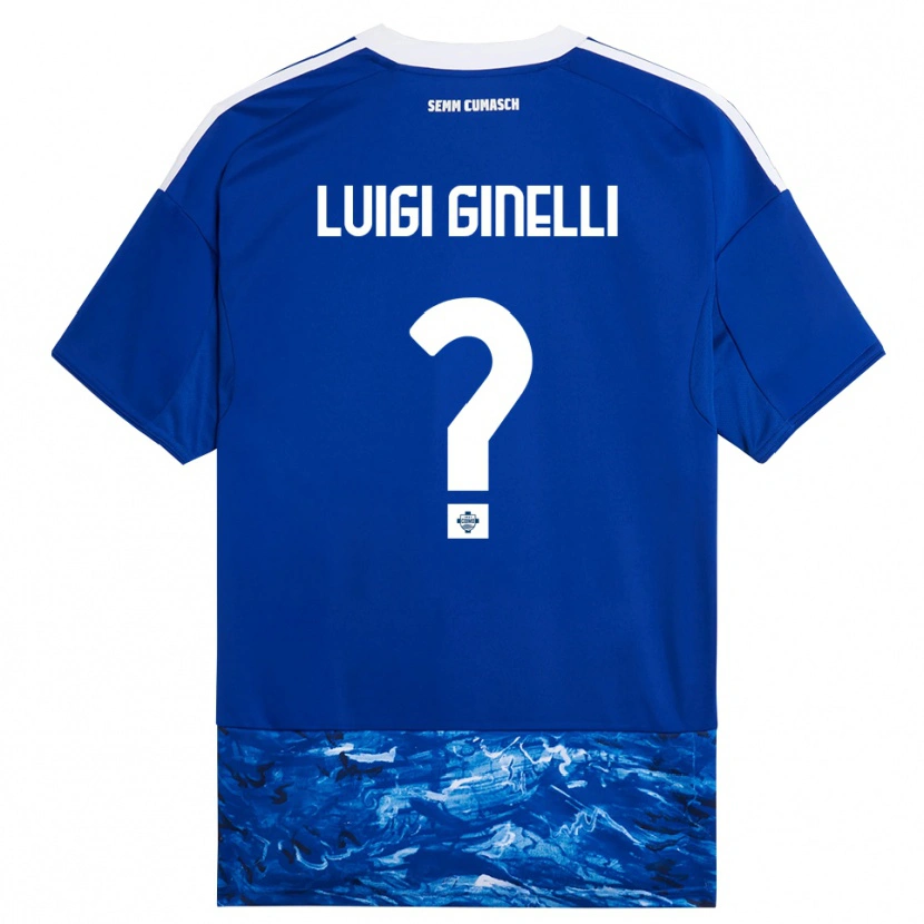 Danxen Femme Maillot Lorenzo Luigi Ginelli #0 Bleu Blanc Tenues Domicile 2025/26 T-Shirt