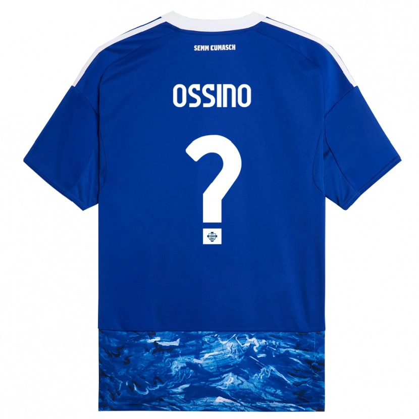 Danxen Femme Maillot Daniel Ossino #0 Bleu Blanc Tenues Domicile 2025/26 T-Shirt