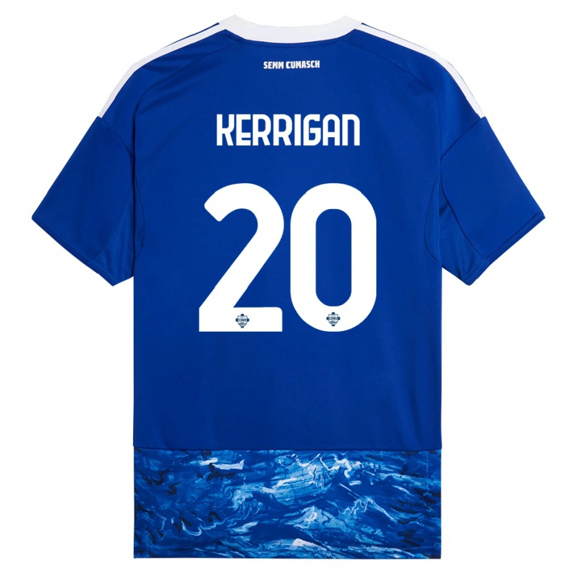 Danxen Femme Maillot Liam Kerrigan #20 Bleu Blanc Tenues Domicile 2025/26 T-Shirt