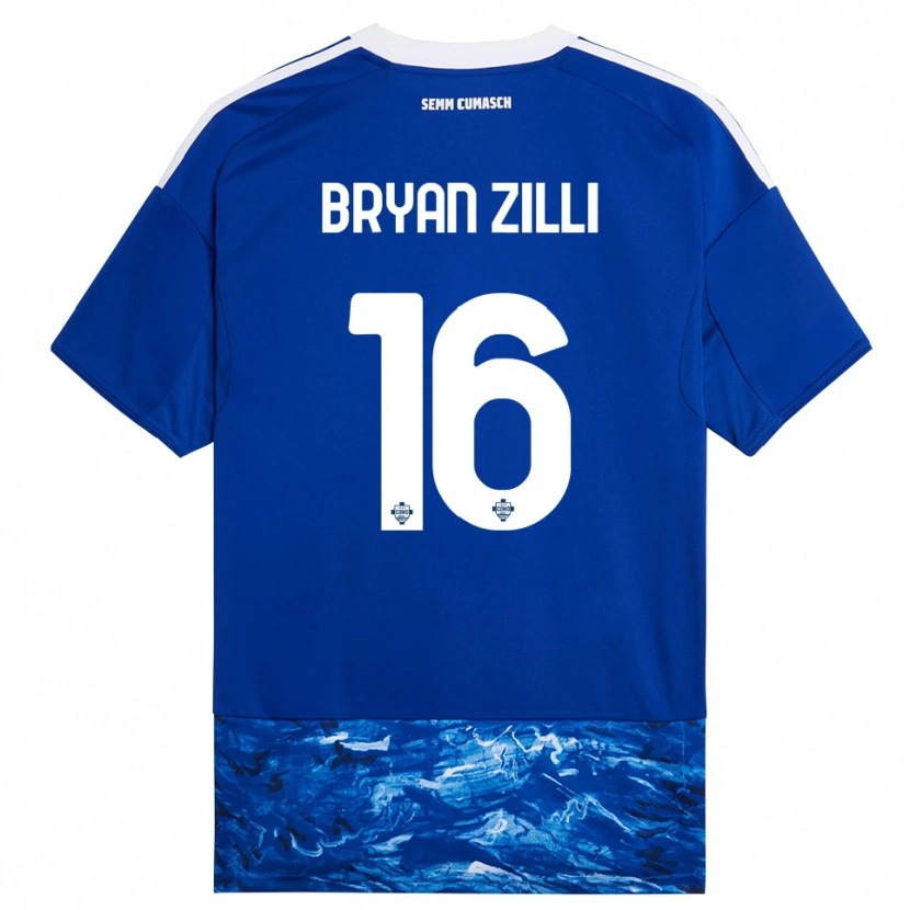 Danxen Femme Maillot Rocco Bryan Zilli #16 Bleu Blanc Tenues Domicile 2025/26 T-Shirt