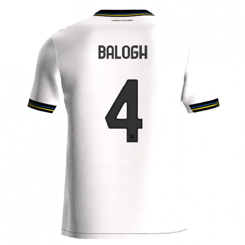 Danxen Femme Maillot Botond Balogh #4 Blanc Noir Tenues Domicile 2025/26 T-Shirt