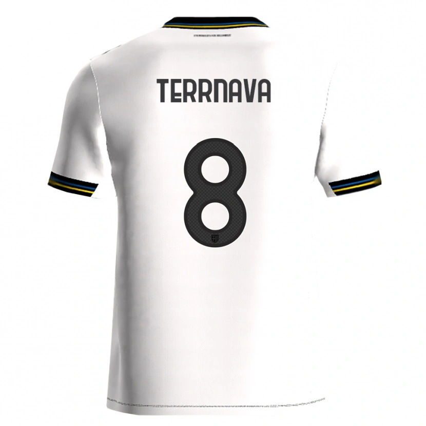 Danxen Femme Maillot Dren Terrnava #8 Blanc Noir Tenues Domicile 2025/26 T-Shirt