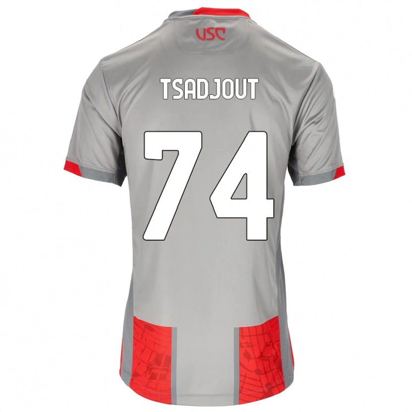 Danxen Femme Maillot Frank Tsadjout #74 Rouge Gris Tenues Domicile 2025/26 T-Shirt