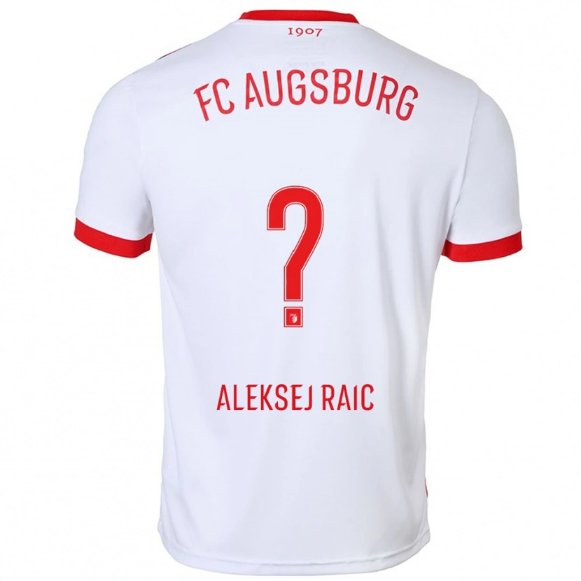 Danxen Femme Maillot Neven Aleksej Raic #0 Blanc Rouge Tenues Domicile 2025/26 T-Shirt